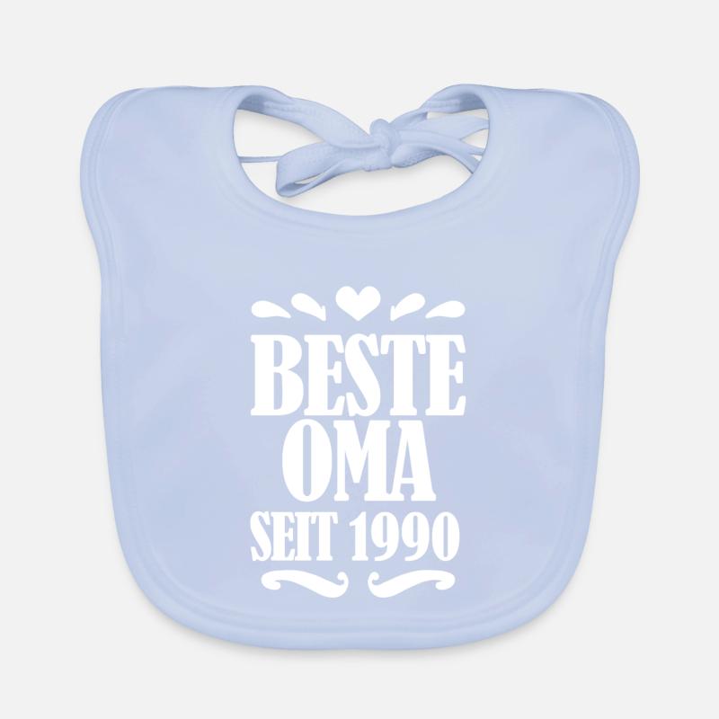 Beste Oma seit 1990 - Oma Geschenk Baby Bio-Lätzchen