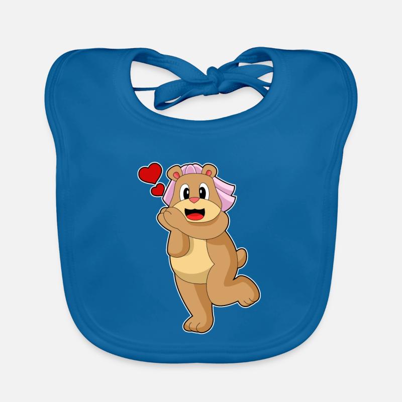 Mariage Bear Bride Veil Bavoir bio Bébé