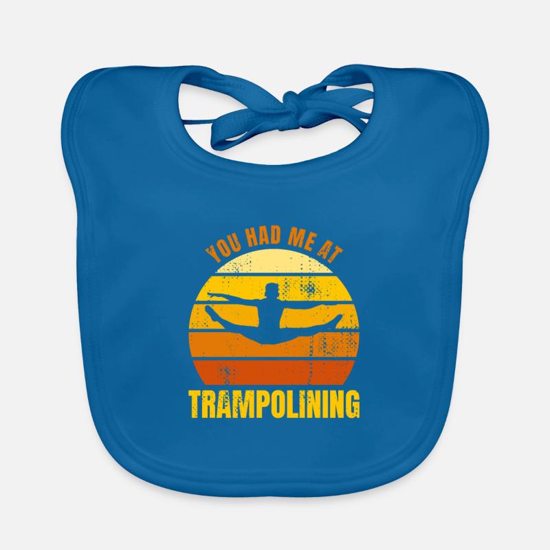 Funny Trampoline Quote Organic Baby Bibs