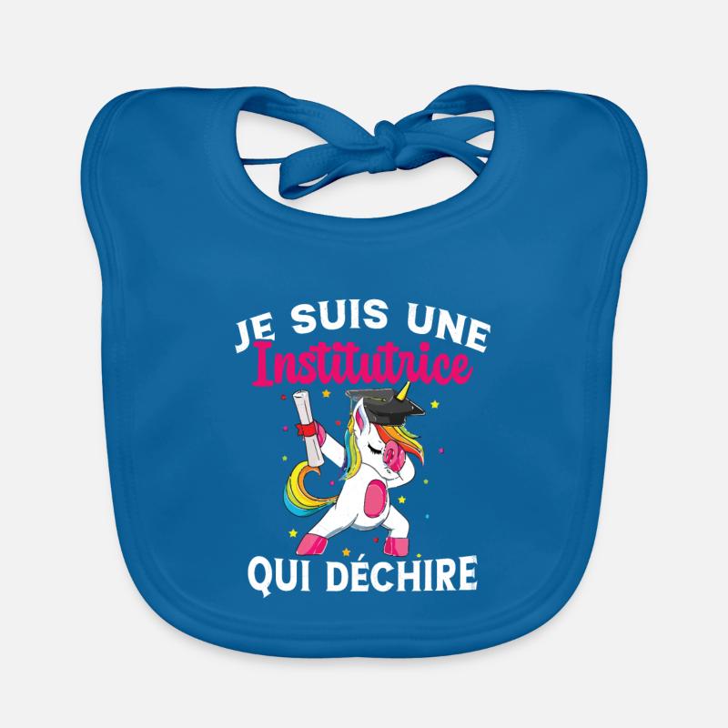 Femme Institutrice Qui Déchire Idée Enseignant Bavoir bio Bébé