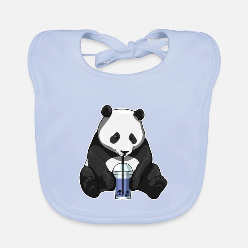 Panda Bubble Tea Bavoir bio Bébé