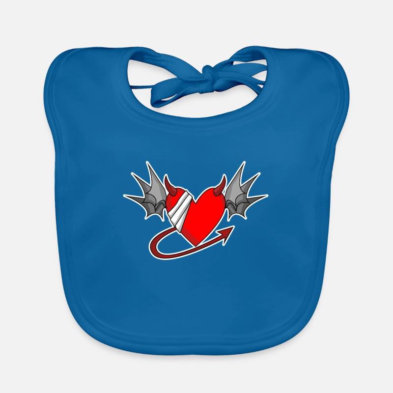 Heart Angel Wings Devil Devil Wings Organic Baby Bibs