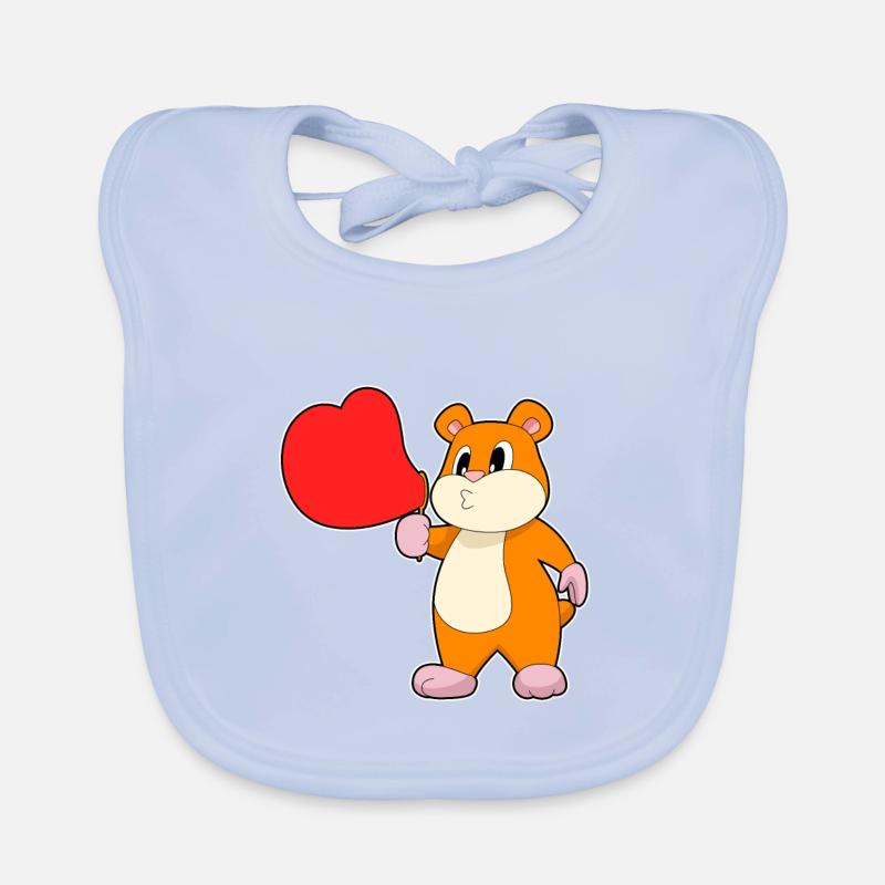 Hamster Soap Bubbles Organic Baby Bibs