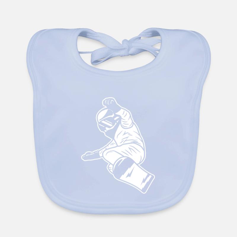 Snowboard Junge Baby Bio-Lätzchen
