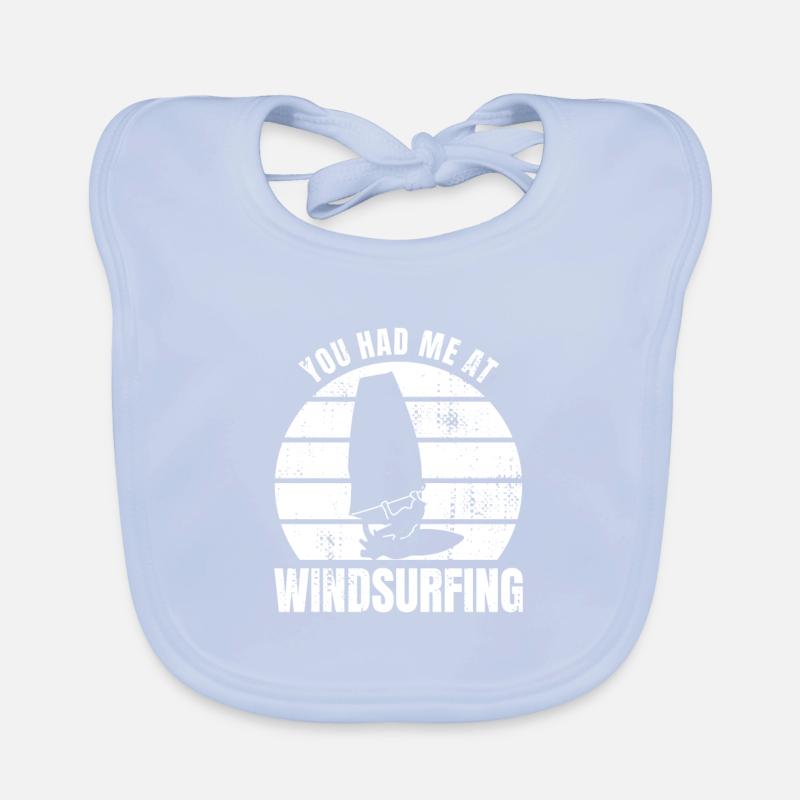 Funny windsurfer saying Organic Baby Bibs