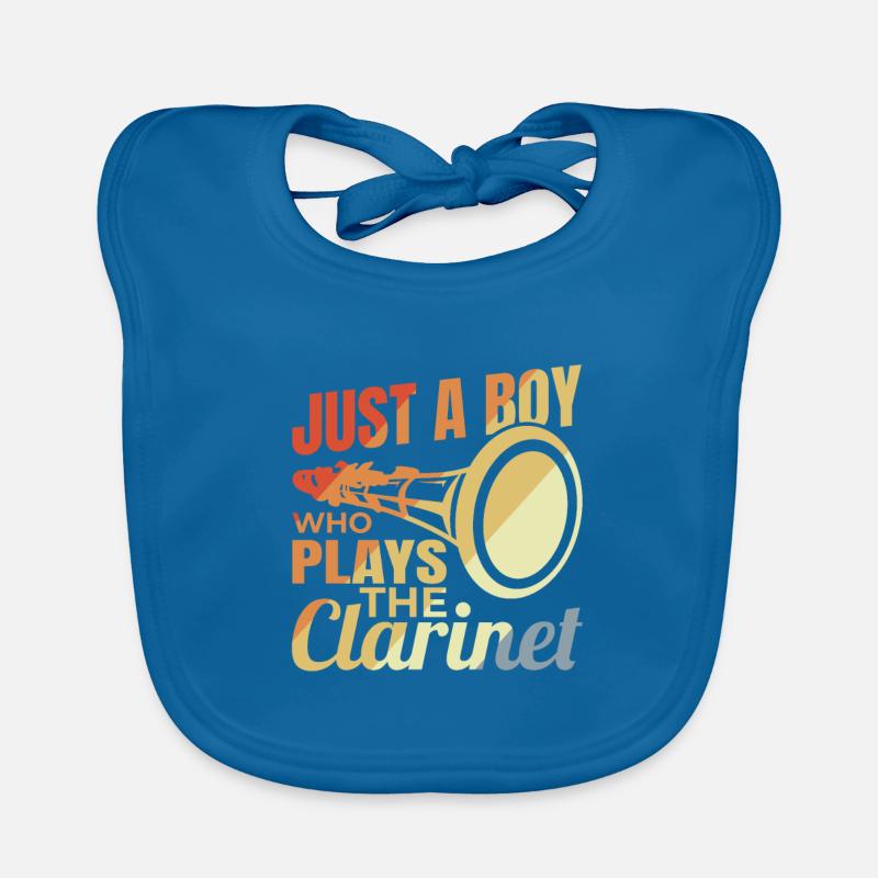 Young clarinet player Organic Baby Bibs