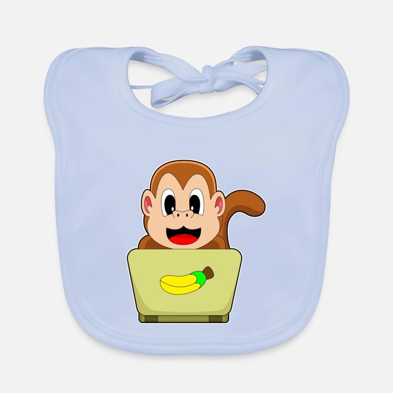 Ordinateur portable singe Bavoir bio Bébé