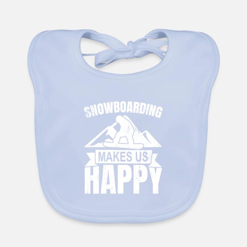 Snowboardspruch Baby Bio-Lätzchen