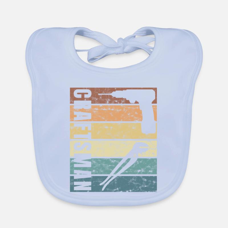 Handwerker Leidenschaft Crunge Effekt Baby Bio-Lätzchen