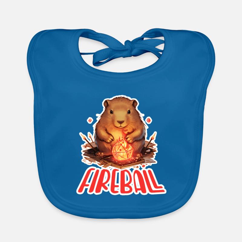Capybara Mage – Conception de RPG boule de feu Bavoir bio Bébé