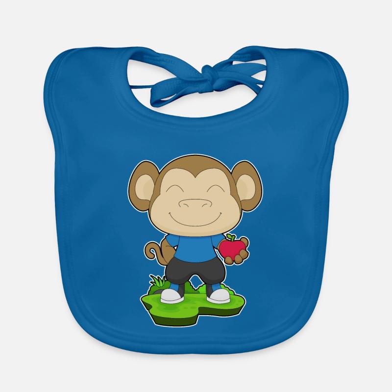 Monkey Apple Organic Baby Bibs
