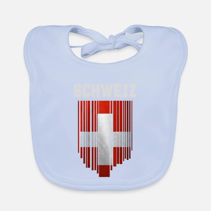 Drapeau de la Suisse, fierté suisse Bavoir bio Bébé
