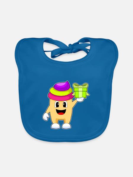 Cupcake Weihnachten Paket - Baby Bio-Lätzchen - Pfauenblau