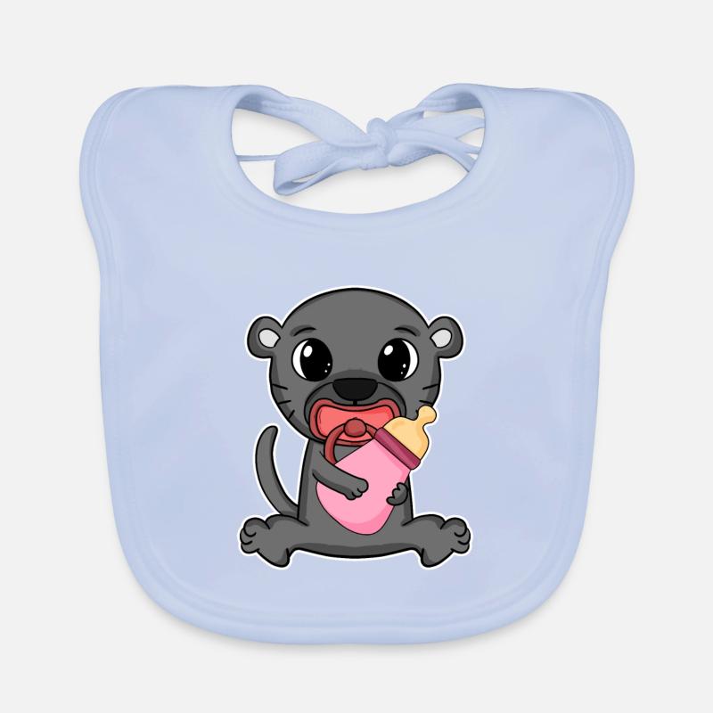 Motif panthère noire bébé Bavoir bio Bébé