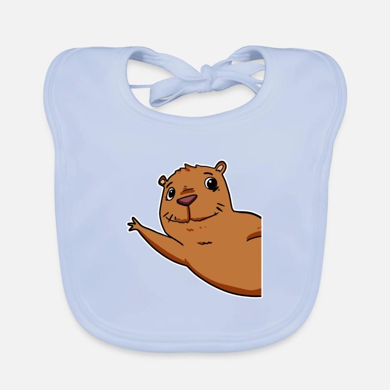 Capybara Wasserschwein Baby Bio-Lätzchen