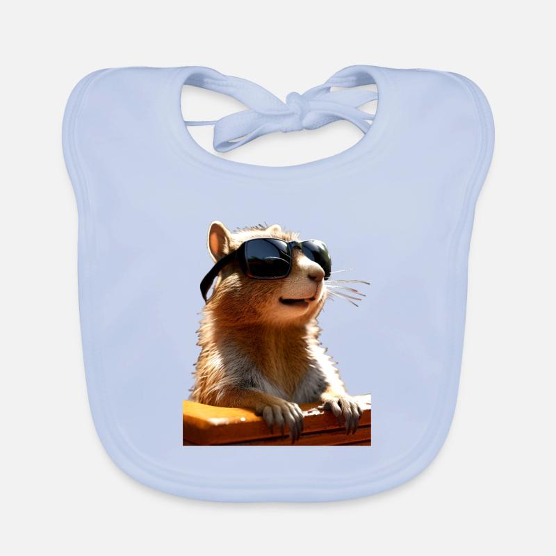 Eichhörnchen Sonnenbrille Ich Liebe Eichhörnchen Baby Bio-Lätzchen