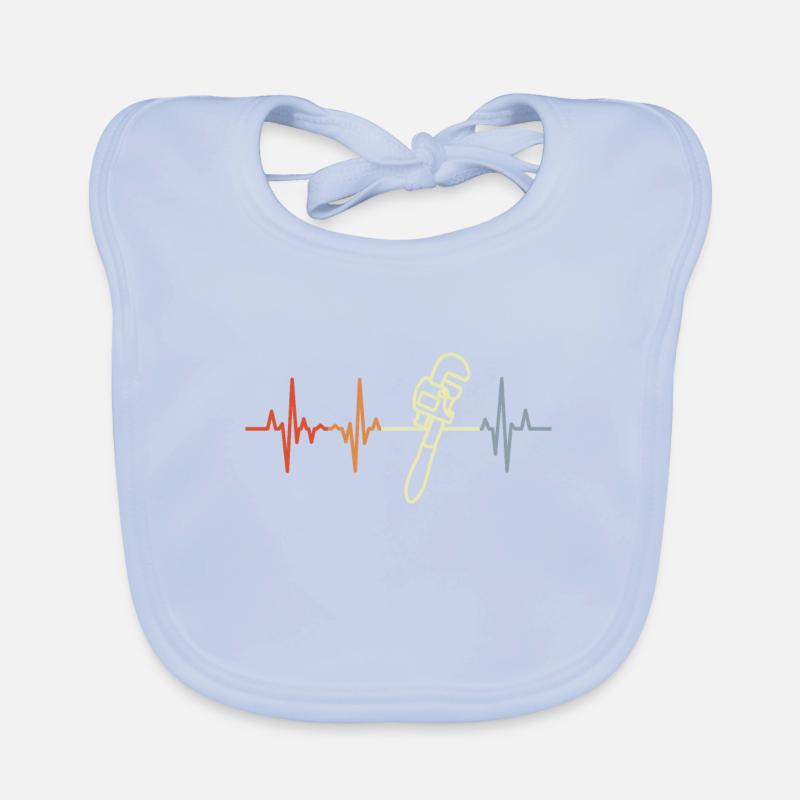 Clé à pipe Palpitations cardiaques Bavoir bio Bébé
