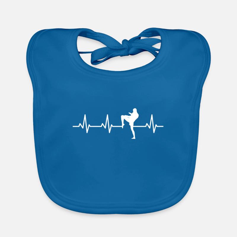 Kickboxer ECG palpitations Organic Baby Bibs