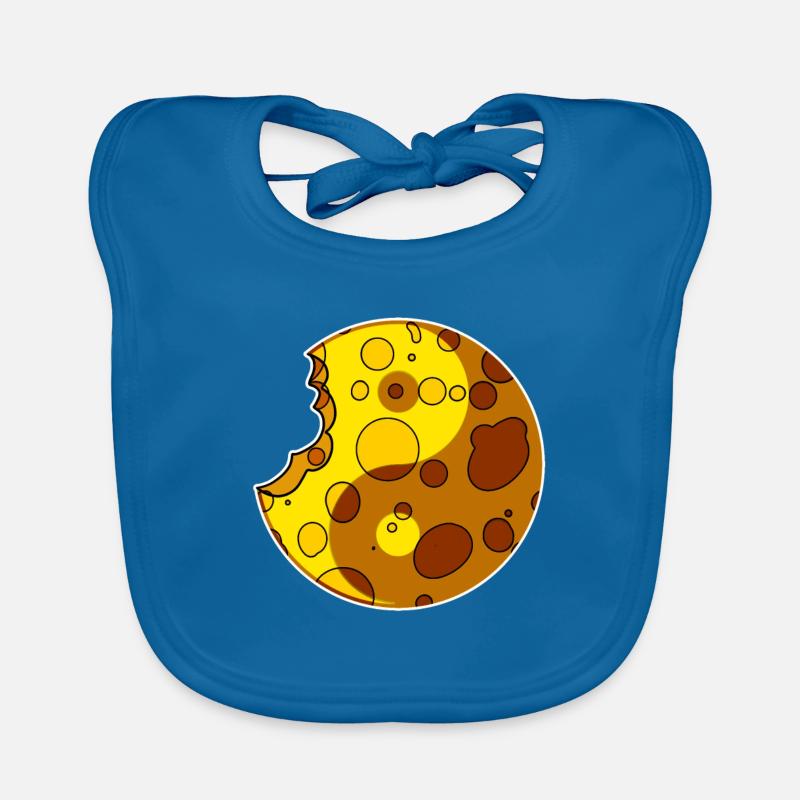 Fromage Yin Yang - Bavoir bio Bébé - bleu paon