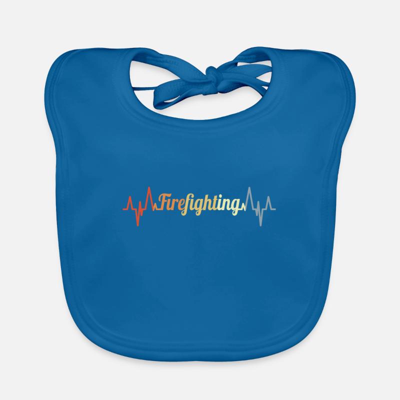 Fire Brigade Heartbeat Organic Baby Bibs