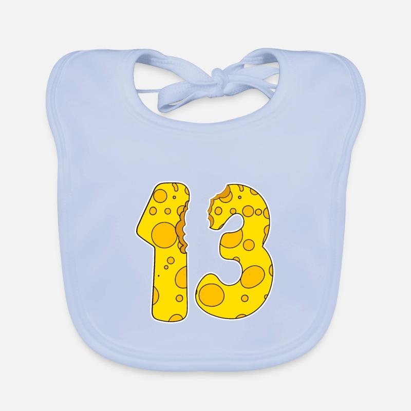 13 Year Old Funny Cheese Organic Baby Bibs