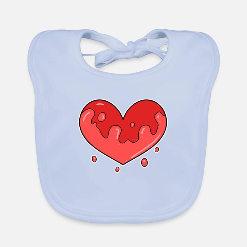 Herz Einsam Baby Bio-Lätzchen