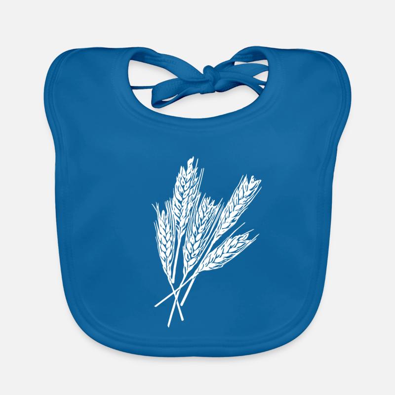 5 wheat ears Organic Baby Bibs