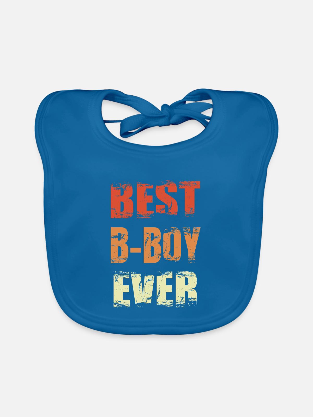 Best B-Boy Ever - Baby Bio-Lätzchen - Pfauenblau - Vorne
