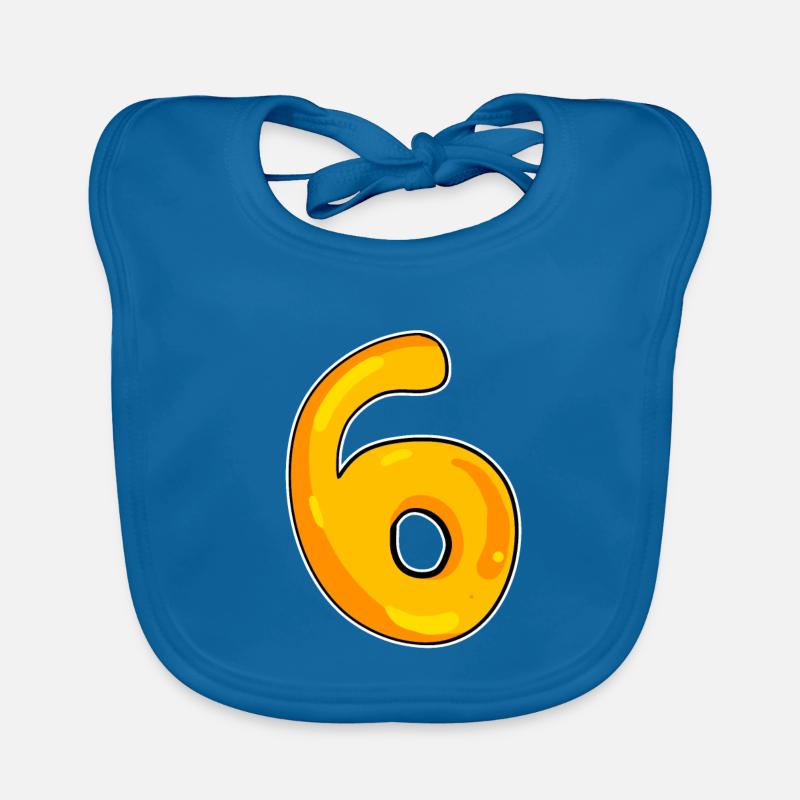 Number 6 Number Organic Baby Bibs