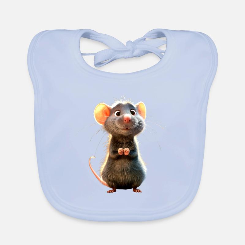 Rat, Cute Mouse, Rodents, Dwarf Mouse, Small Rats Organic Baby Bibs