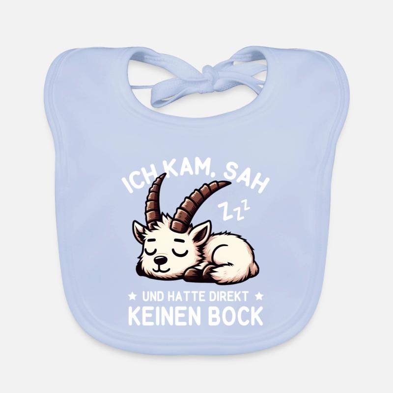 Süßer schlafender Steinbock hat null Bock Baby Bio-Lätzchen