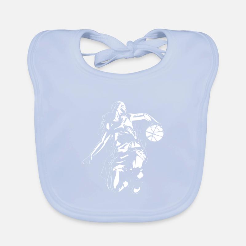 Basketball player Organic Baby Bibs