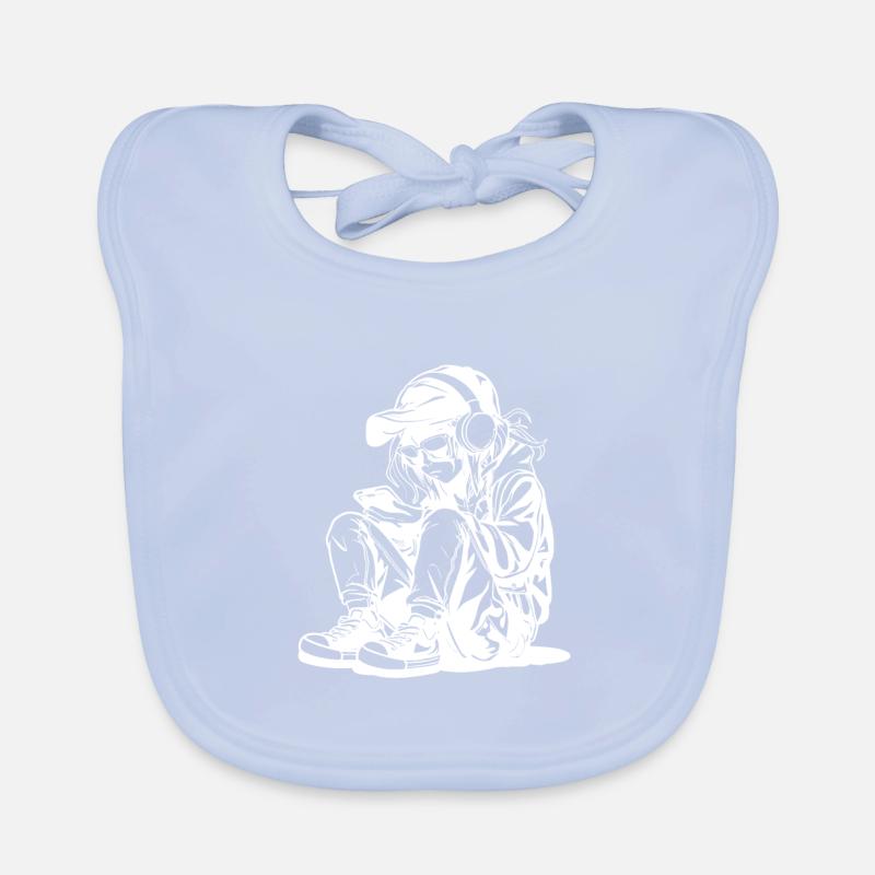 Video Game Lover Drawing Organic Baby Bibs