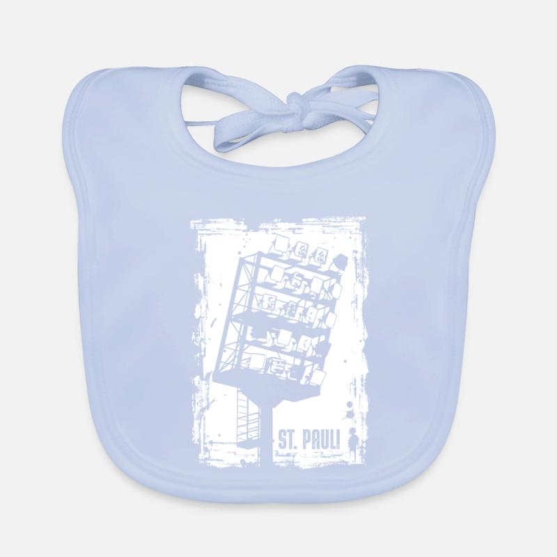 St Pauli Millerntor Stadium Lights Organic Baby Bibs