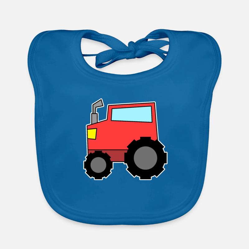 Traktor rot Baby Bio-Lätzchen