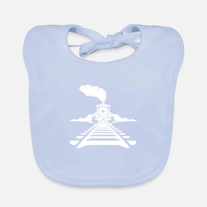 Dessin ferroviaire Bavoir bio Bébé