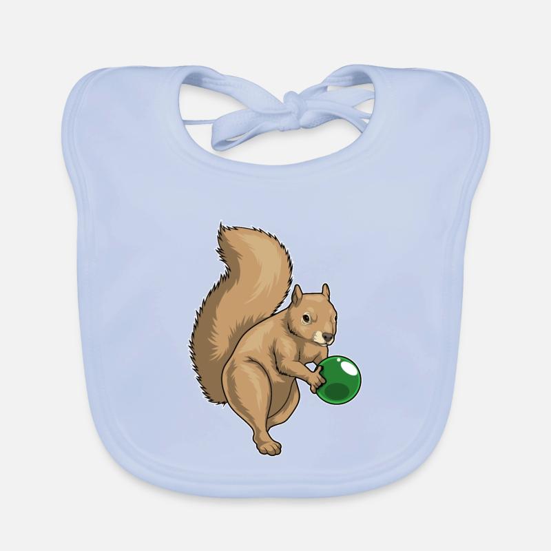 Boule de bowling Squirrel Bavoir bio Bébé
