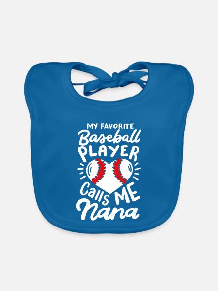 Baseball Baseballspieler - Baby Bio-Lätzchen - Pfauenblau