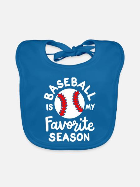 Baseball Baseball-Liebhaber - Baby Bio-Lätzchen - Pfauenblau