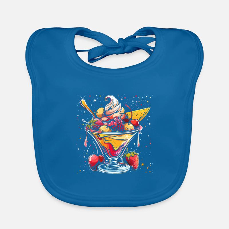 Graphique sundae à la crème glacée Bavoir bio Bébé