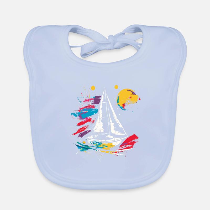 Graphic Sailing Organic Baby Bibs