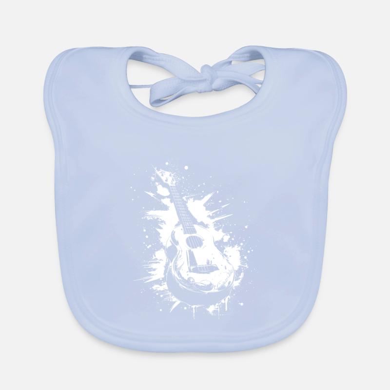 Ukulele Graffiti Organic Baby Bibs