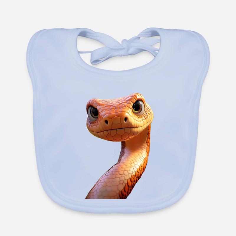 Schlange Python Kobra Mamba Klapperschlange Snake Baby Bio-Lätzchen