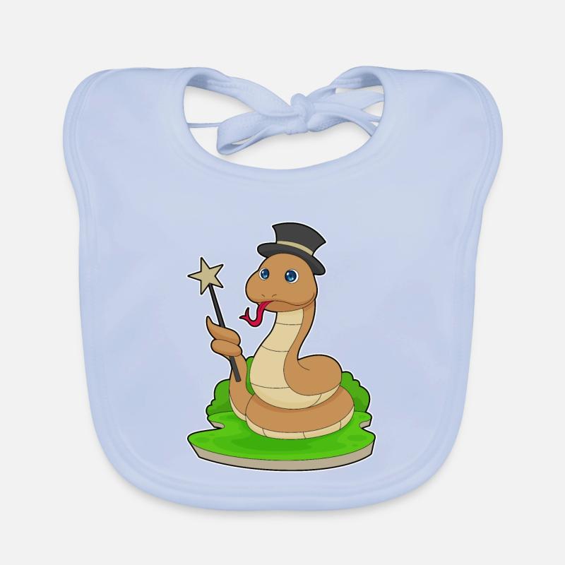 Snake Wizard Wand Organic Baby Bibs