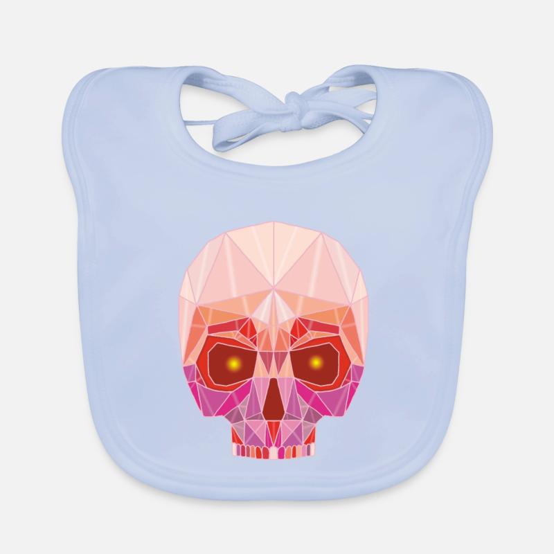 Ruby Skull Organic Baby Bibs