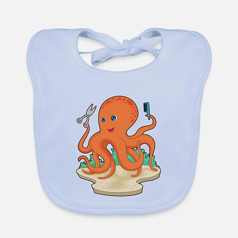 Octopus Coiffeur Ciseaux Bavoir bio Bébé