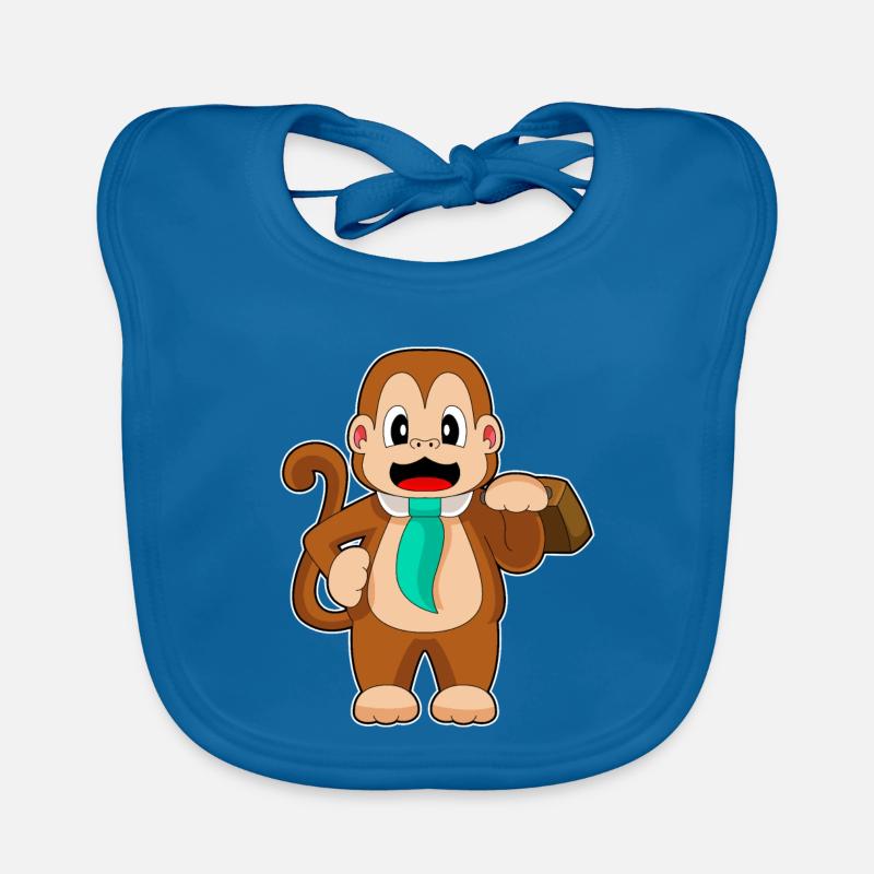 Monkey Entrepreneur Porte-documents Bavoir bio Bébé