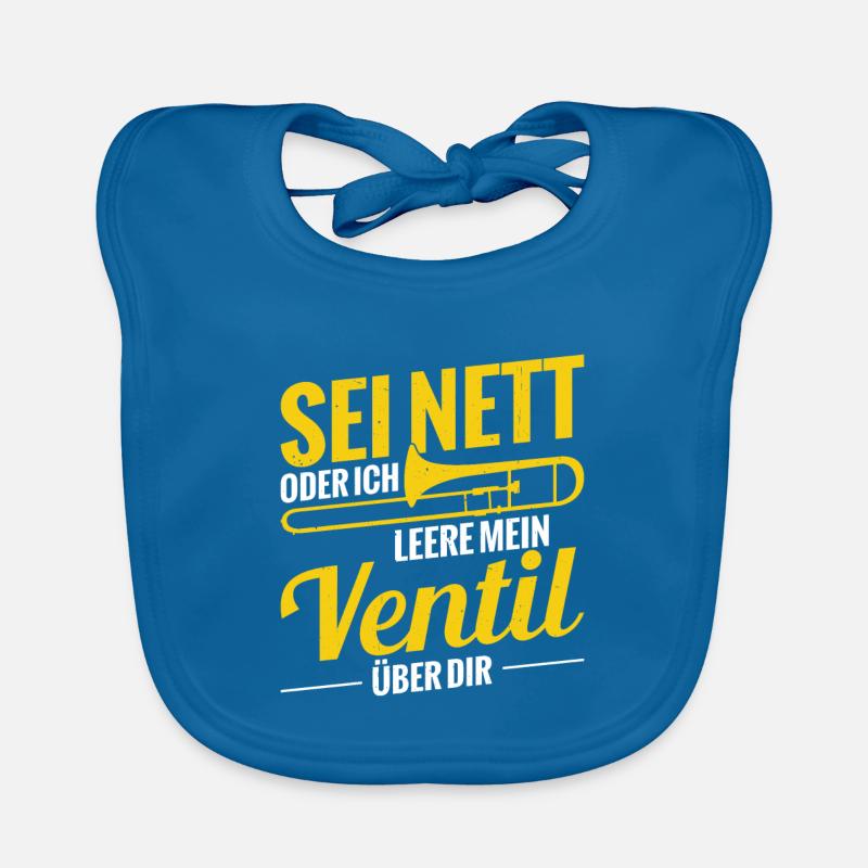 Sei Nett Oder Ich Leere Mein Ventil Posaune Baby Bio-Lätzchen