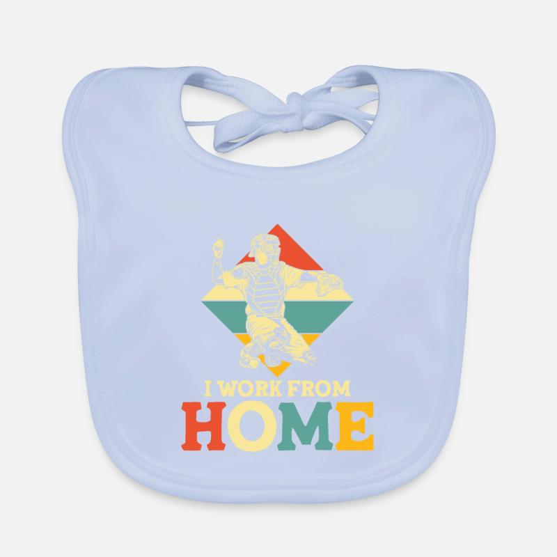 I work from home baseball Baby Bio-Lätzchen