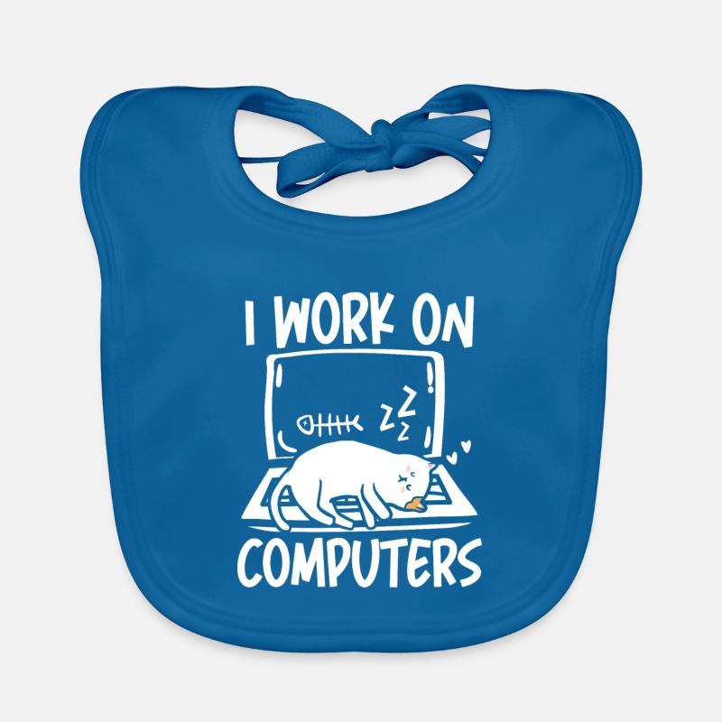 I work on computers Baby Bio-Lätzchen